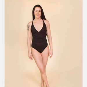 Nettles tale black tie-back swimsuit